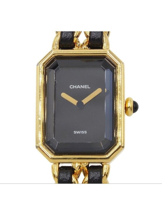 Chanel Premiere M Leather Chain Watch
